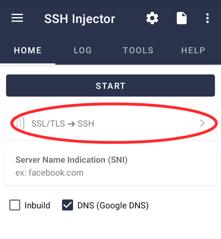 SSH Injector SSLTLS SSH