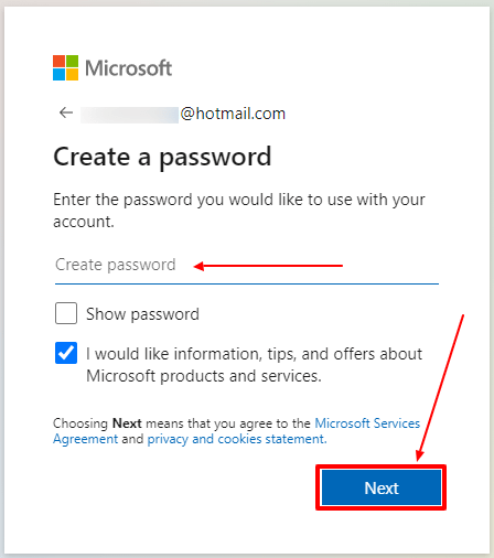 How To Create A Hotmail Account Password