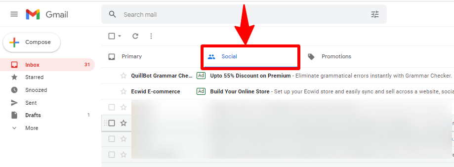 Remove Social Tab From Your Gmail Account 1