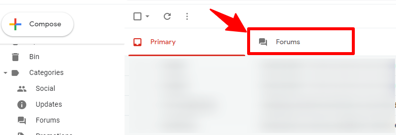 Steps to Remove Forums in Gmail Account